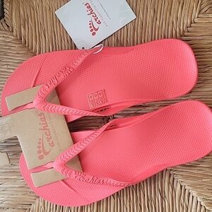 Archies Coral Pink Women’s Arch Support Flip Flops